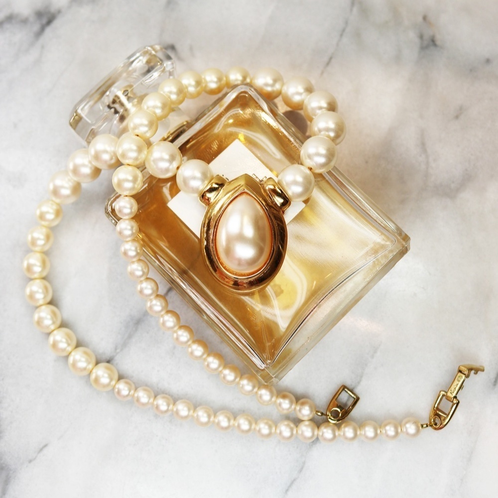 Vintage Napier Teardrop Pearl Statement Necklace - Picture 9 of 13